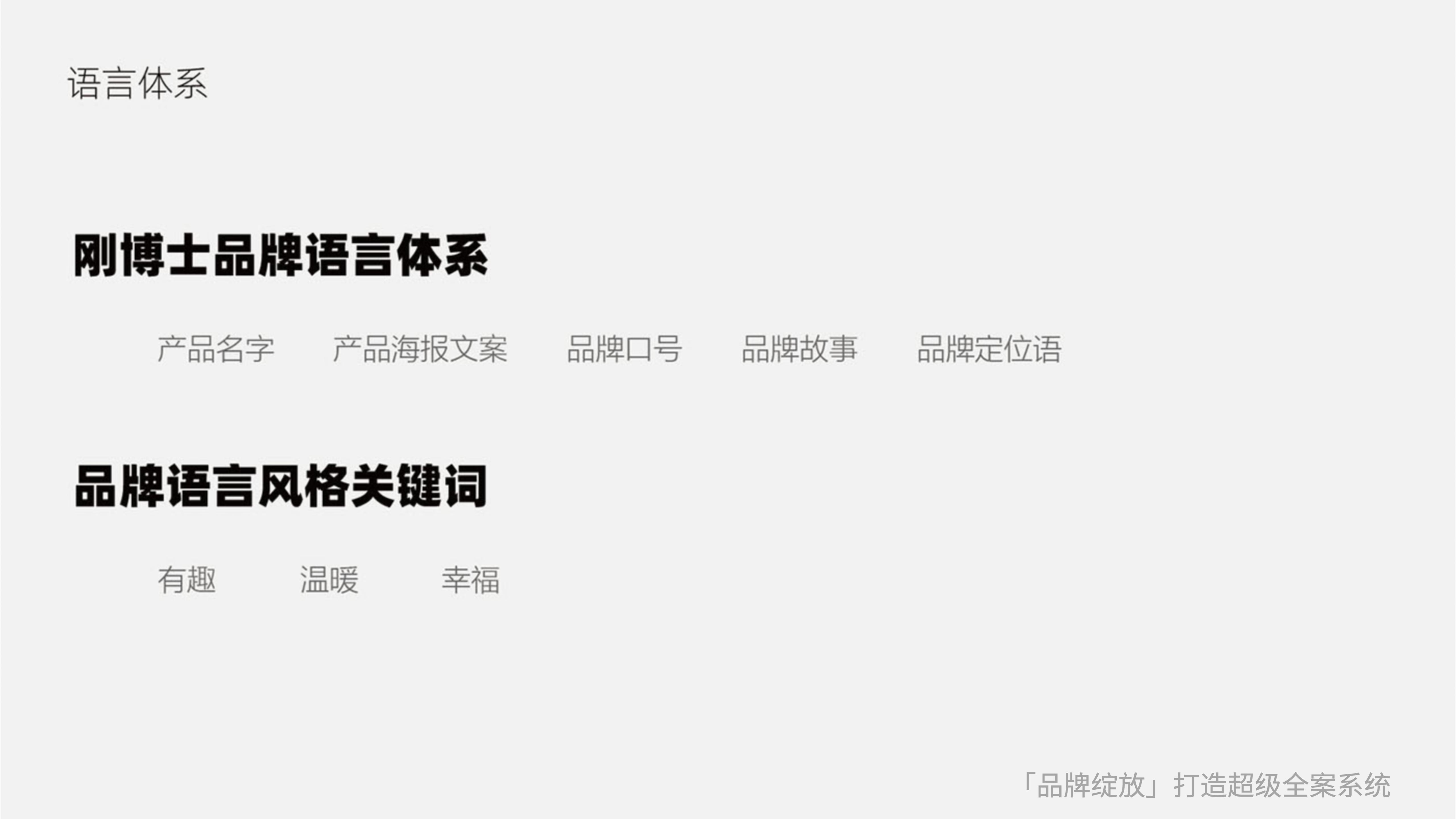 剛博士品牌全案策略 剛博士品牌全案策略